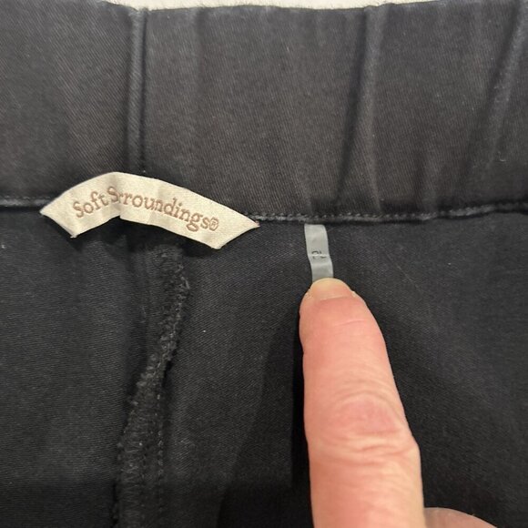 Soft Surroundings Pull On Knit Pants Black Comfortable Casual Everyday Essential - Picture 7 of 8